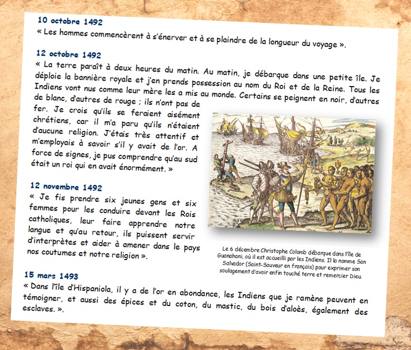 DOC 6-  Journal de bord de Christophe Colomb